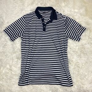 callaway black and white striped golf shirt